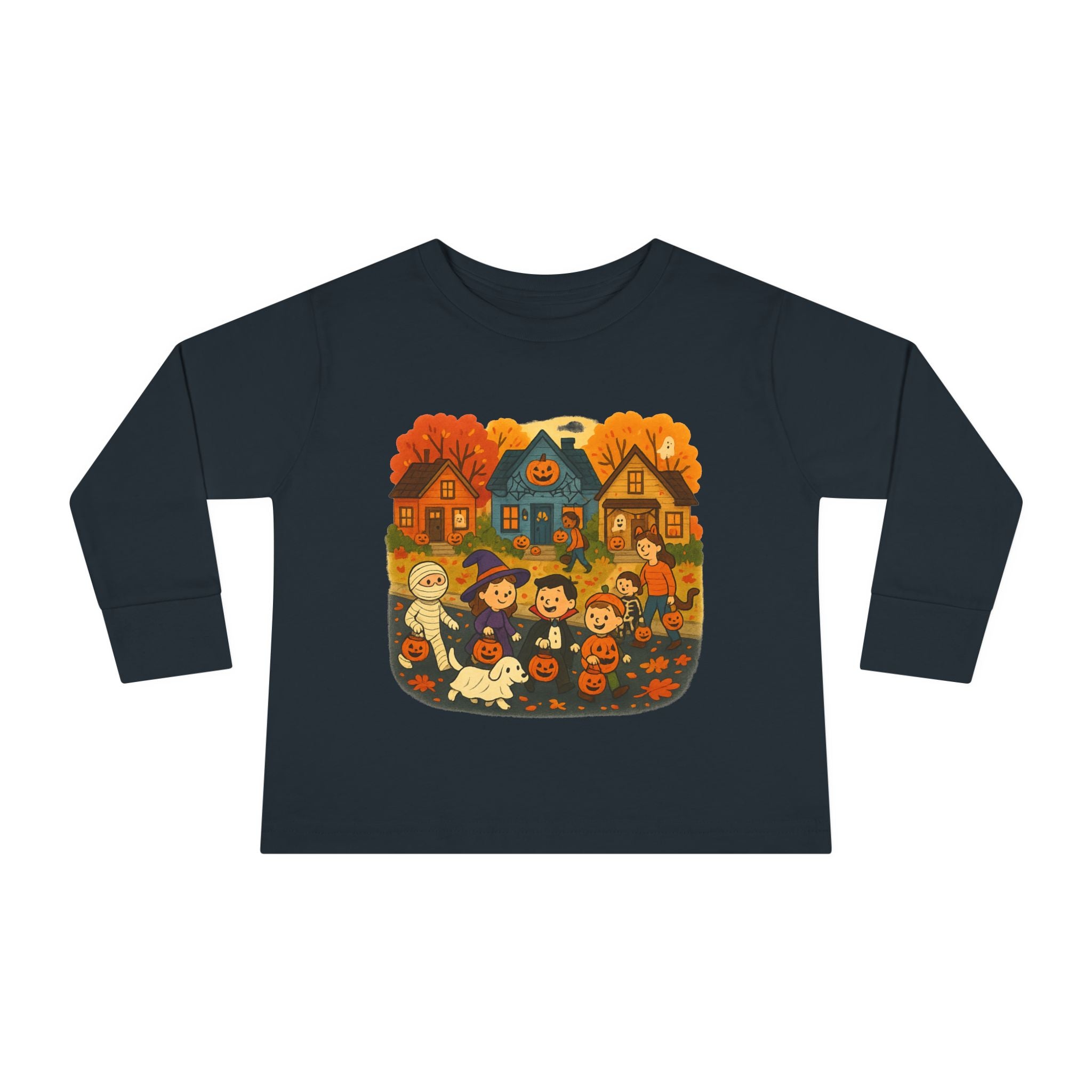 Halloween Toddler Long Sleeve Tee, Cute Kids Shirt, Pumpkin Tee, Fall Outfit for Kids, Cozy Halloween Clothes