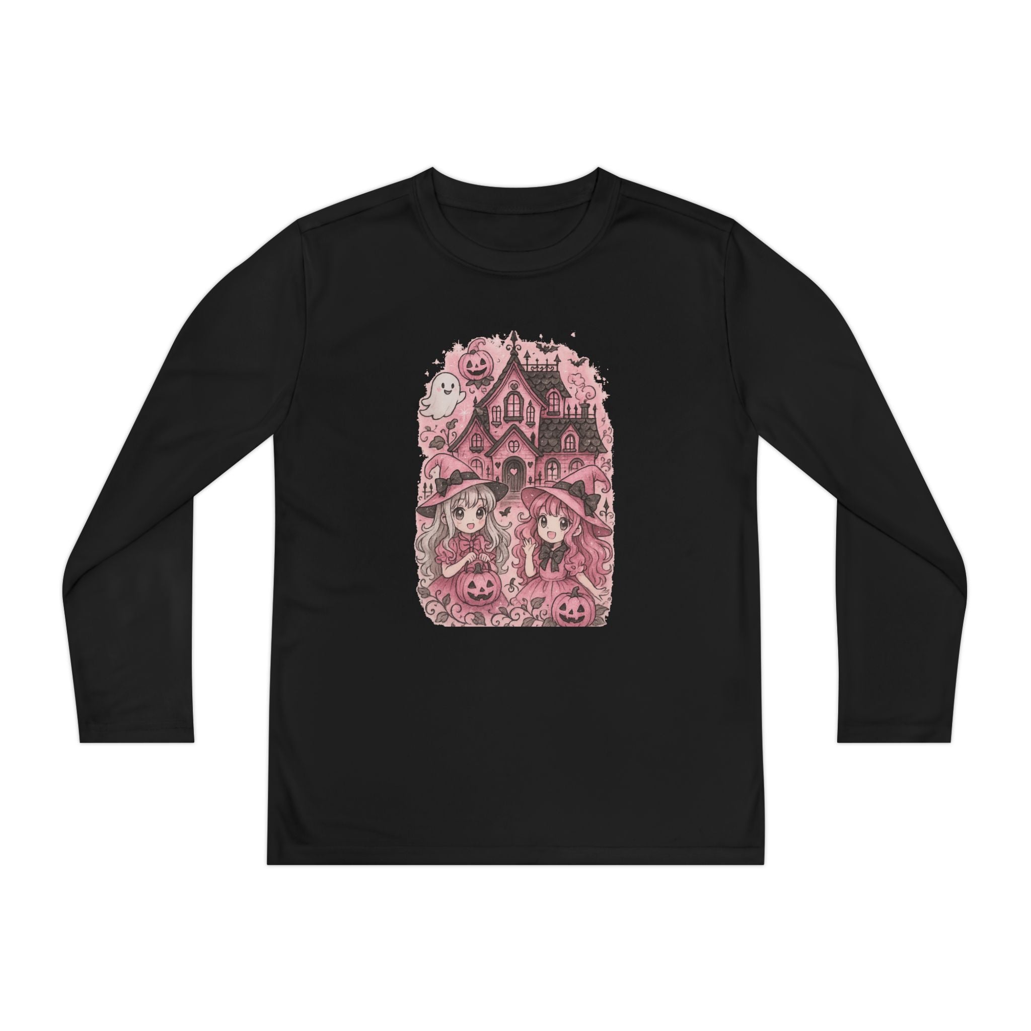 Anime Cartoon, Youth Halloween Adventure Long Sleeve Tee, Girly Shirt, Kids Fall Fashion
