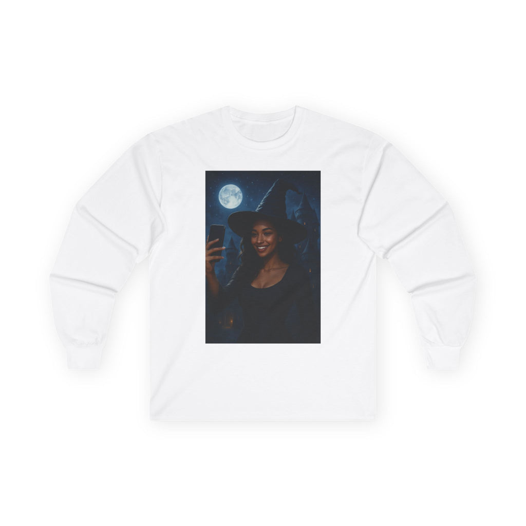 Influencer, Instagram Selfie Witch Halloween T-Shirt, Long Sleeve Tee