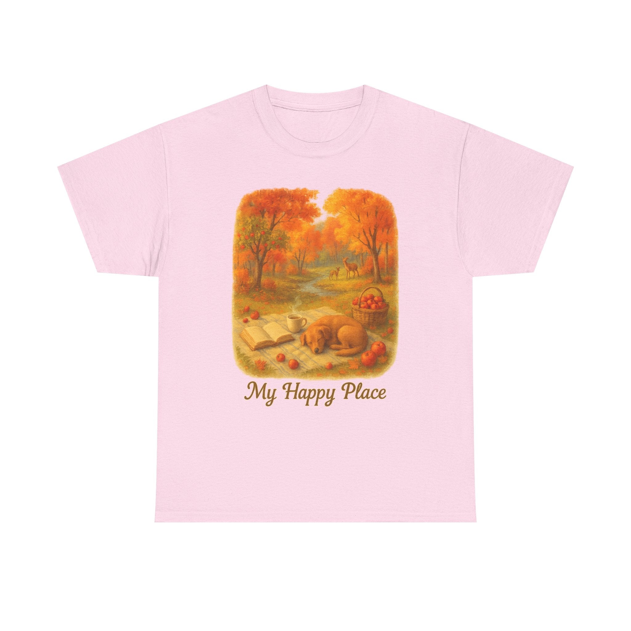 Cozy Fall Vibe Tee, Autumn Shirt, My Happy Place Shirt, Unisex Cotton Tee, Relaxed Fit T-Shirt, Book Lovers