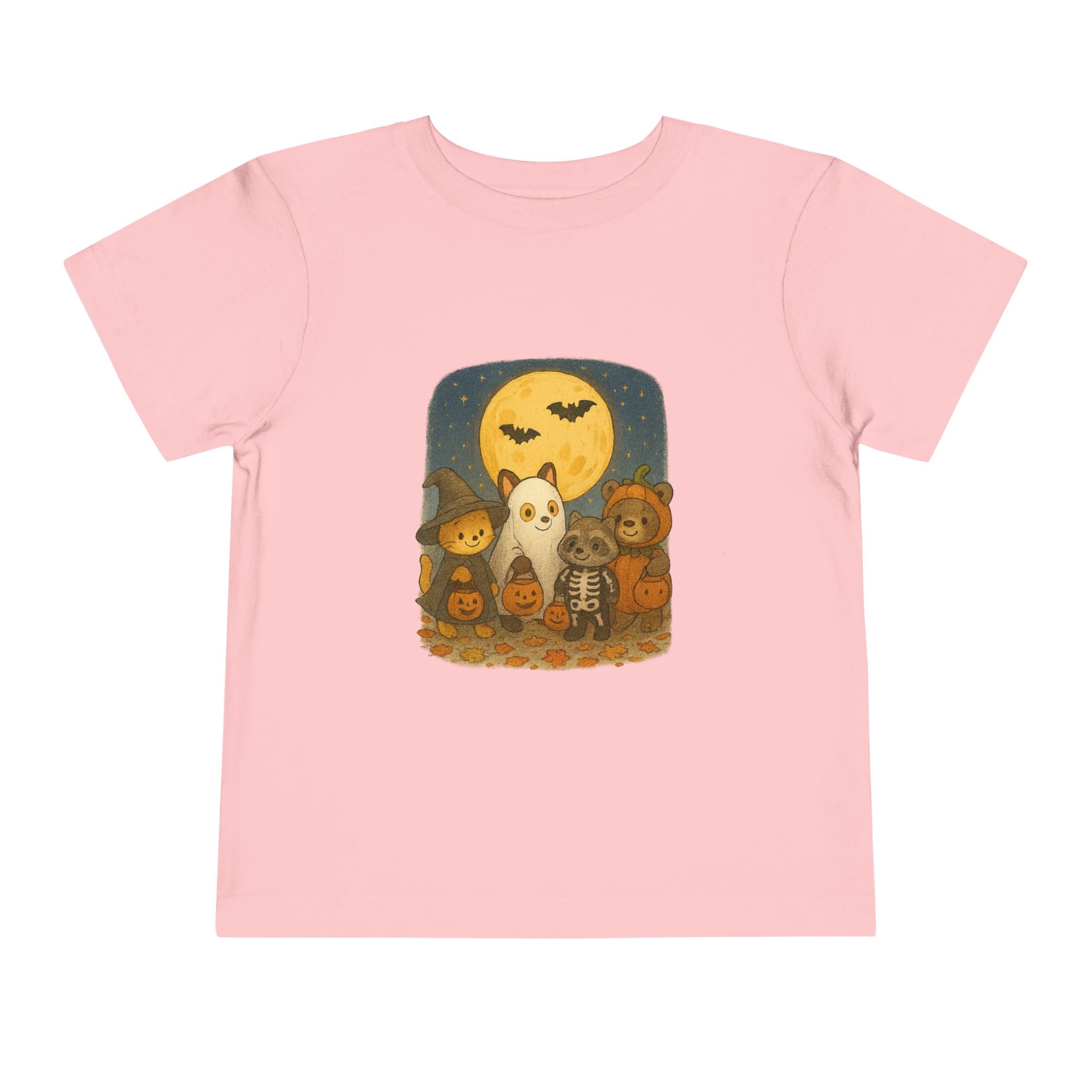 Halloween Toddler Tee, Cute Ghost Design Tee, Toddler Short Sleeve Shirt, Fall Outfit