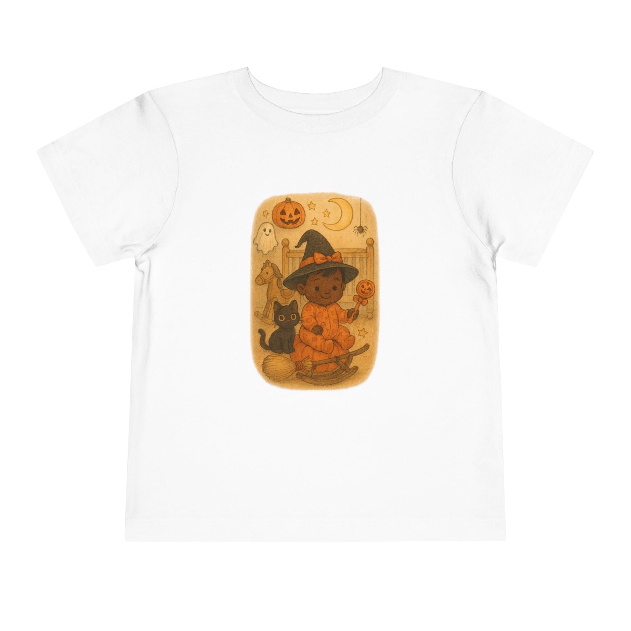 Toddler Witch Halloween Tee, Cute Halloween Shirt, Kid's Short Sleeve Shirt, Spooky Toddler Apparel