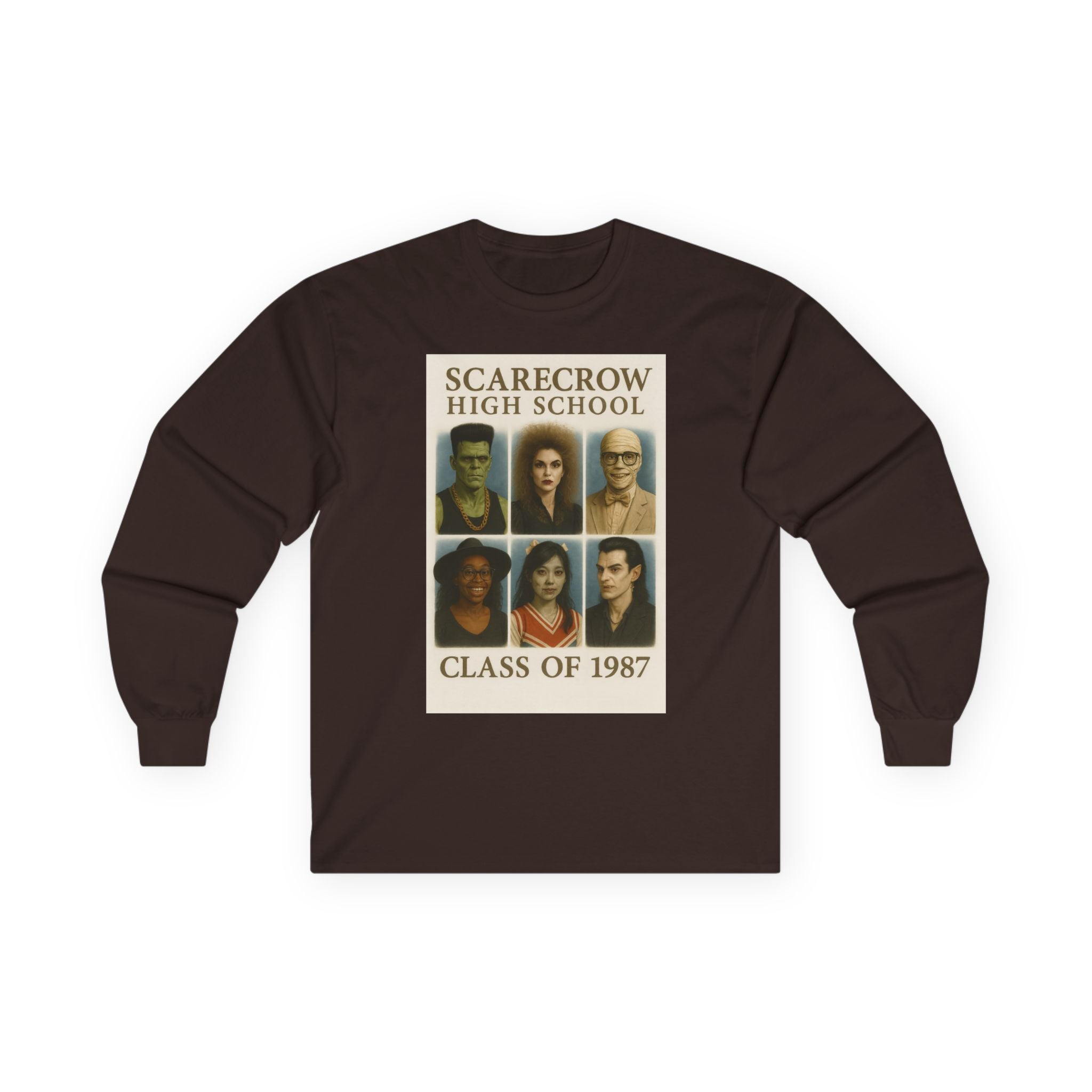Vintage Scarecrow High School Class of 1987 Long Sleeve Tee, Unisex Shirt, Nostalgic Gift, Halloween Apparel