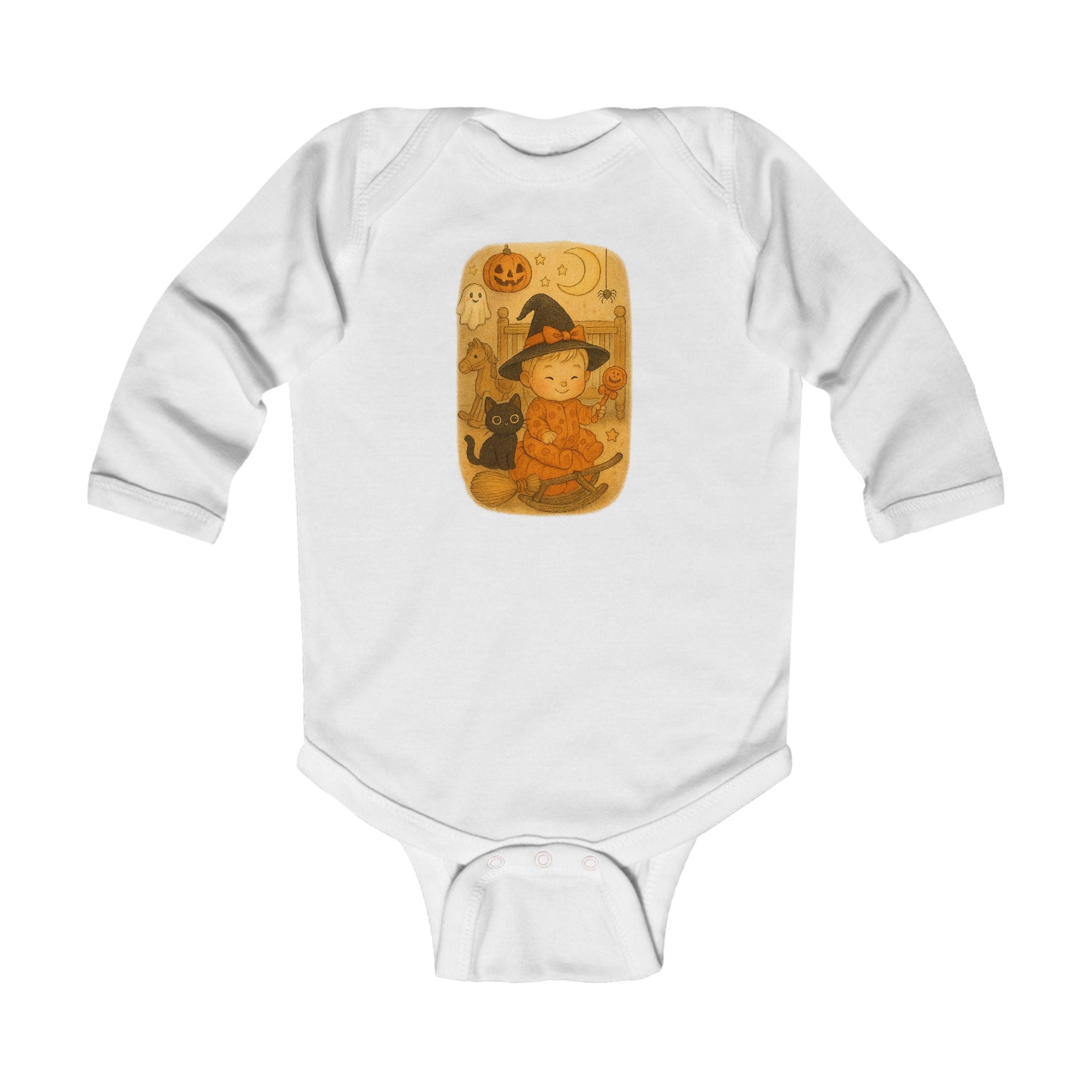 Halloween Baby Bodysuit, Adorable Infant Long Sleeve Costume, Fall Celebration Outfit
