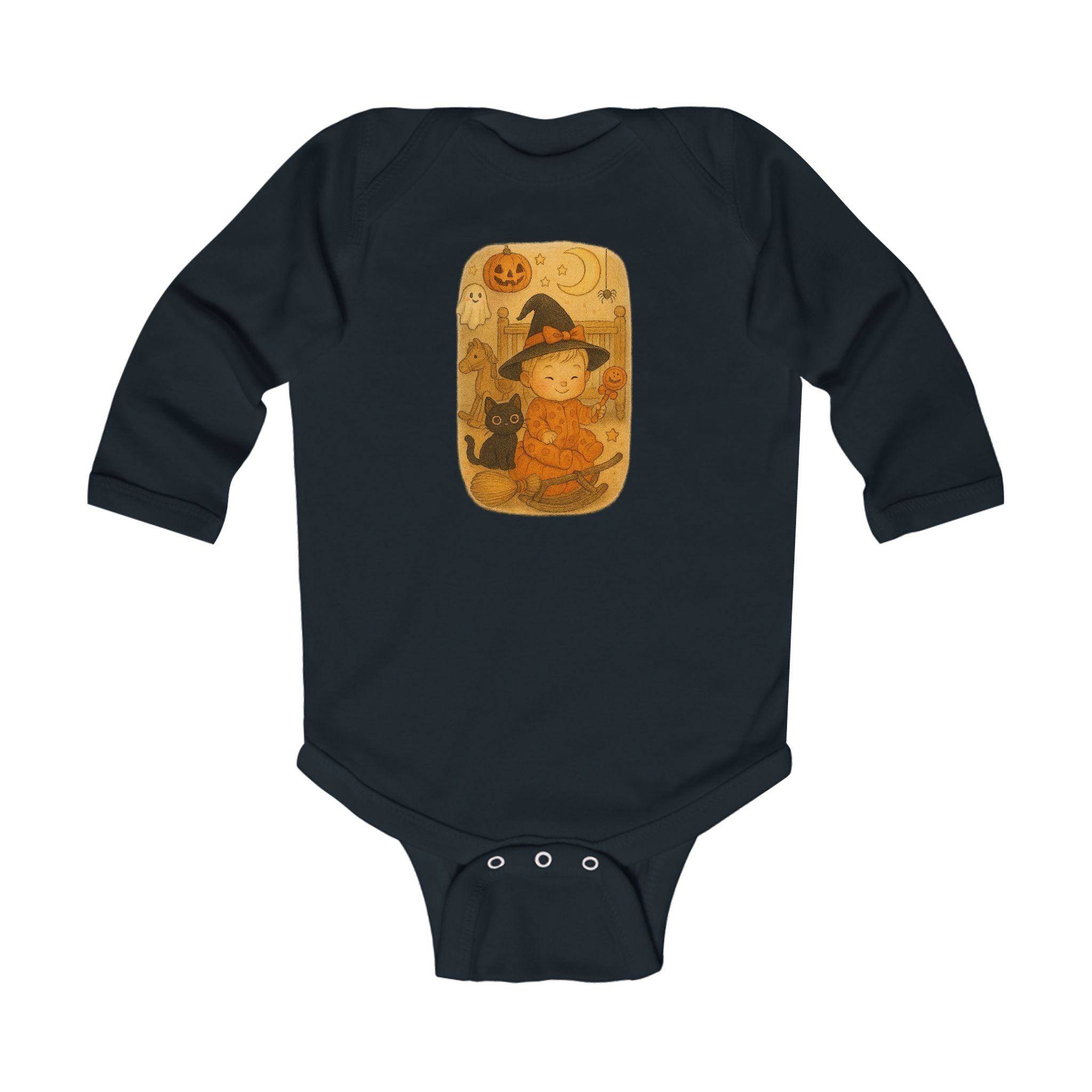 Halloween Baby Bodysuit, Adorable Infant Long Sleeve Costume, Fall Celebration Outfit