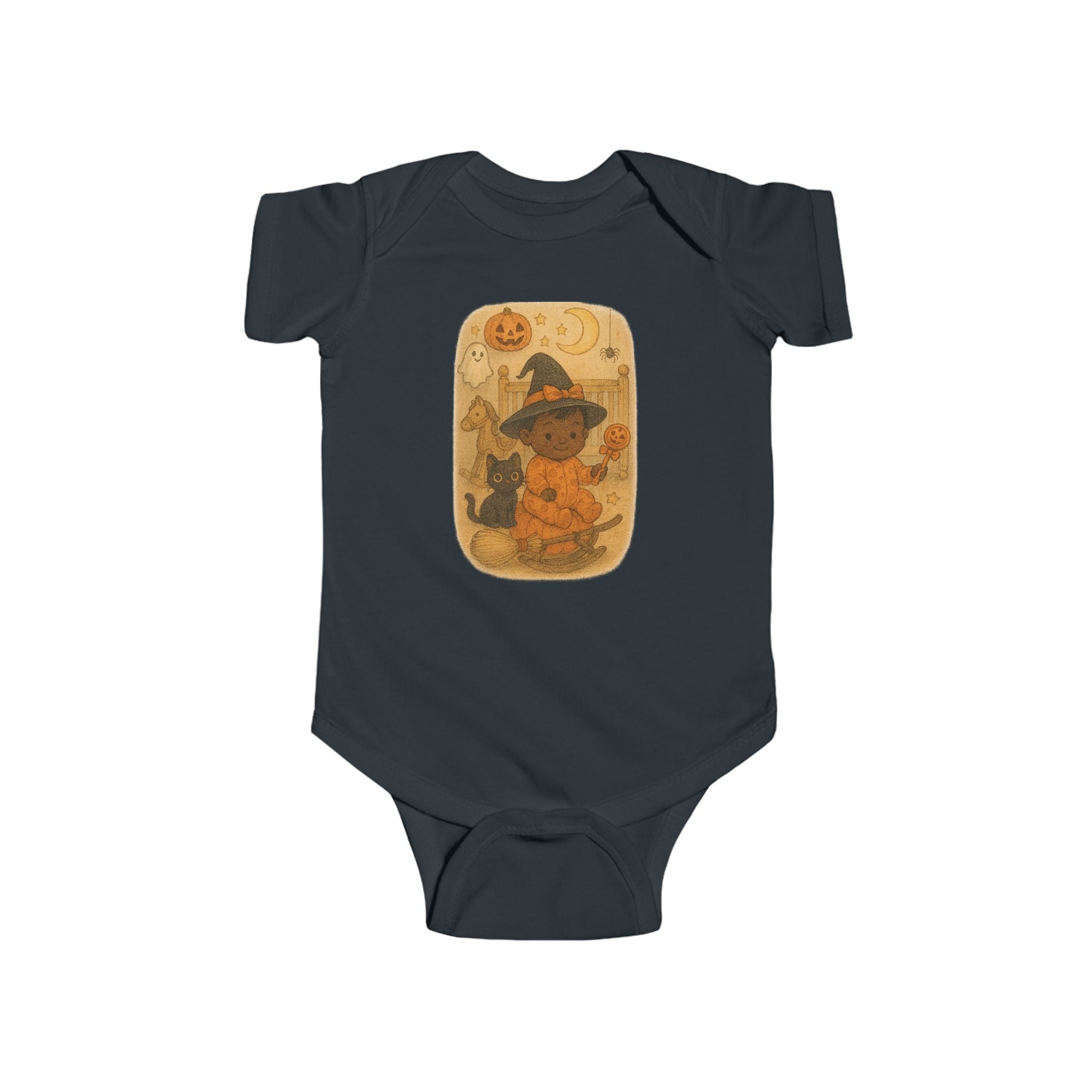 Halloween Bear Baby Bodysuit, Cute Infant Costume, Fall Baby Outfit, Pumpkin Patch Clothes, Trick or Treat Wear