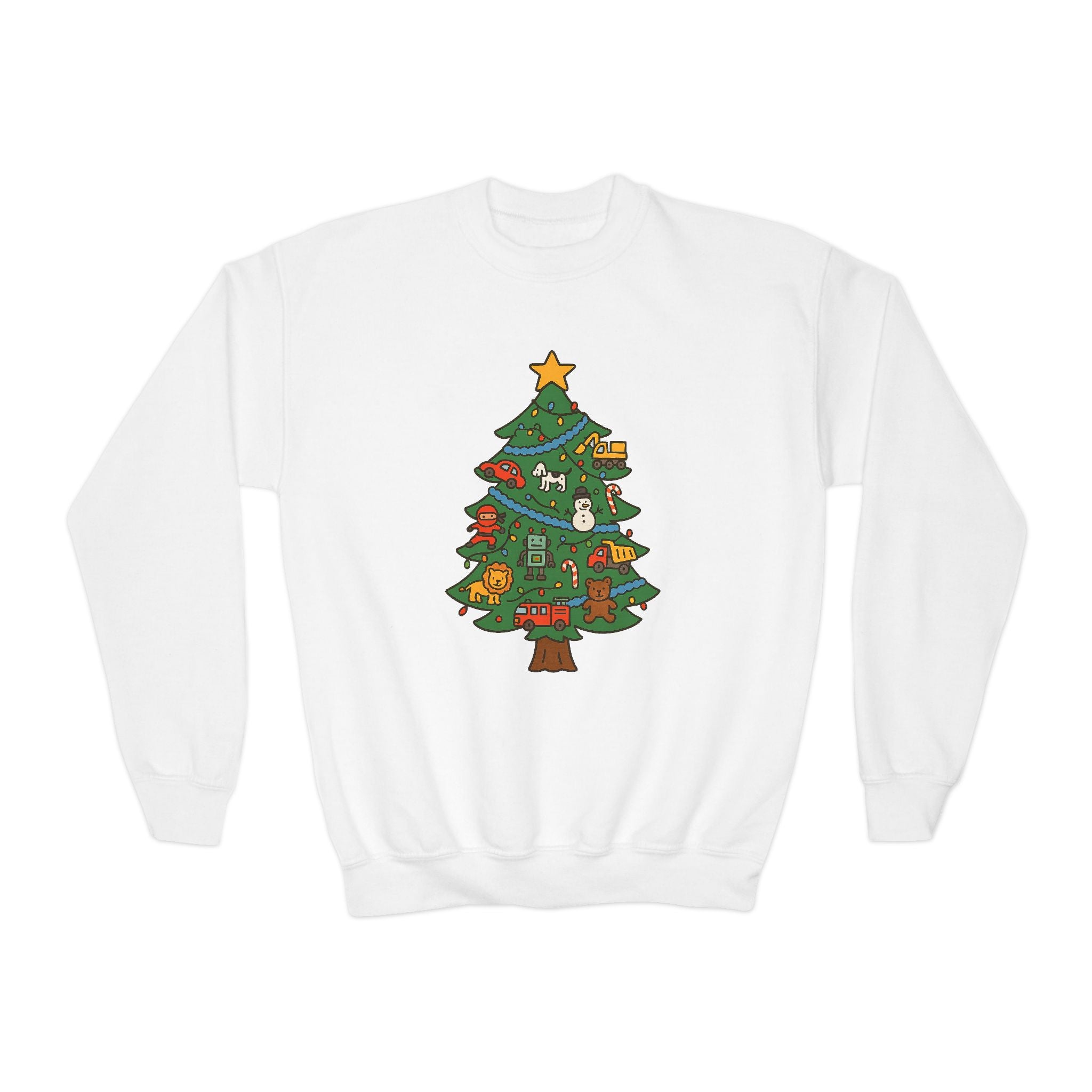 Christmas Holiday Tree Festive Boys Toys Kids Sweatshirt