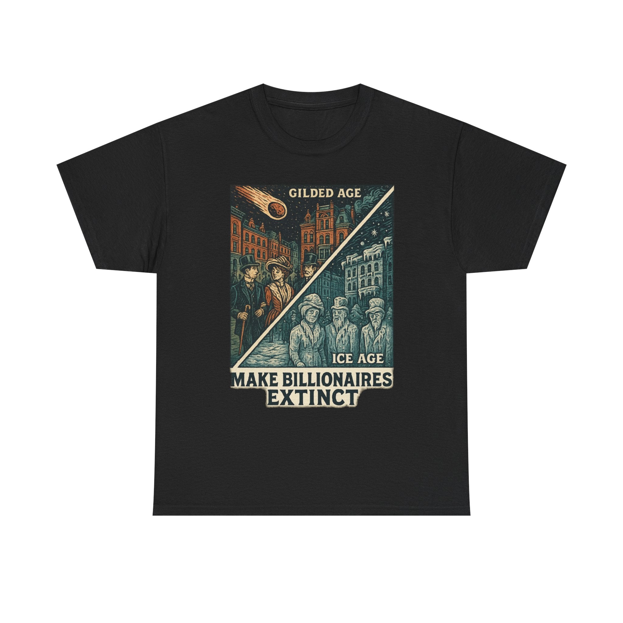 Make Billionaires Extinct T-Shirt Political Vintage Protest Tee