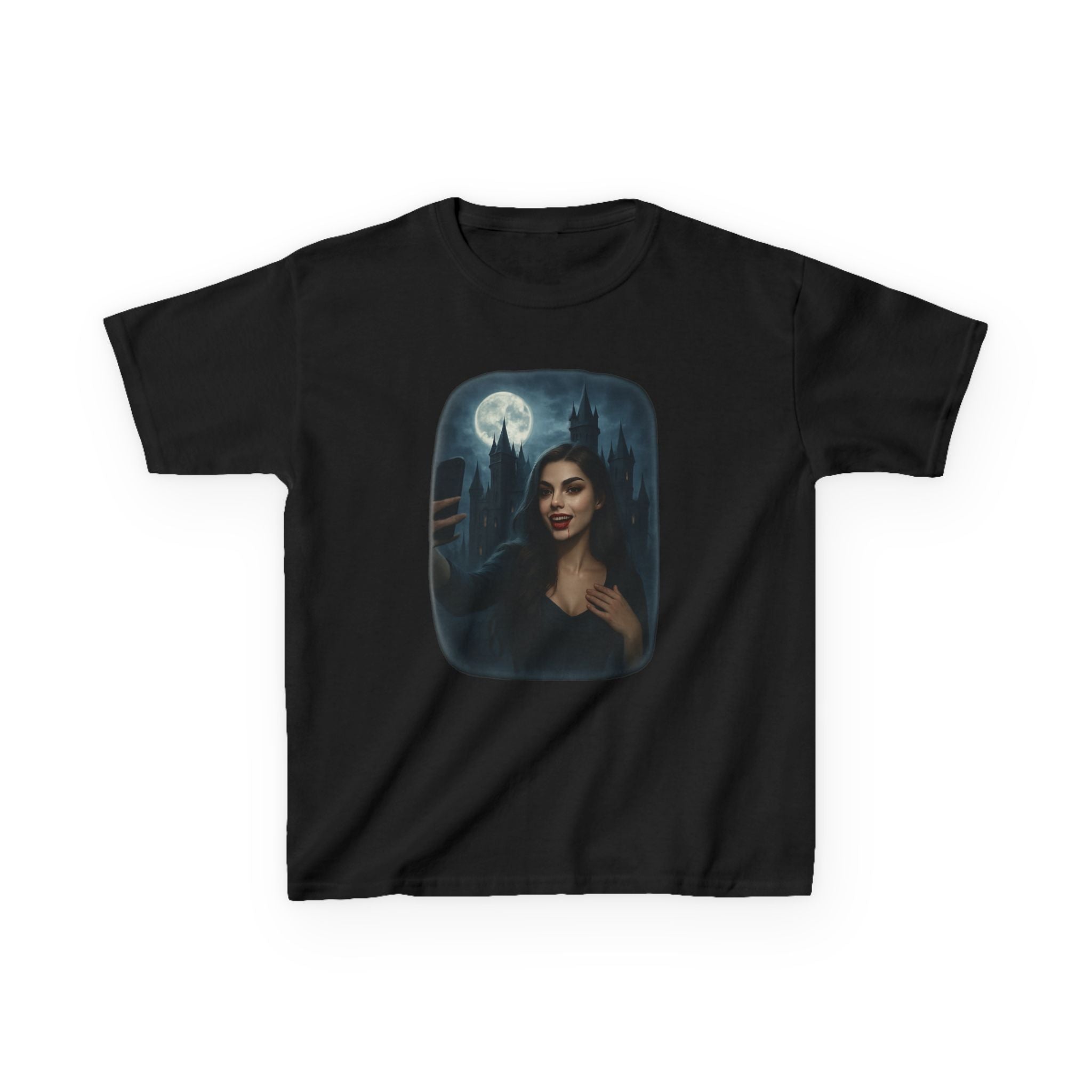 Influencer, Instagram Selfie Vampire, Kids Tee Shirt, Halloween Apparel, Gift for Kids