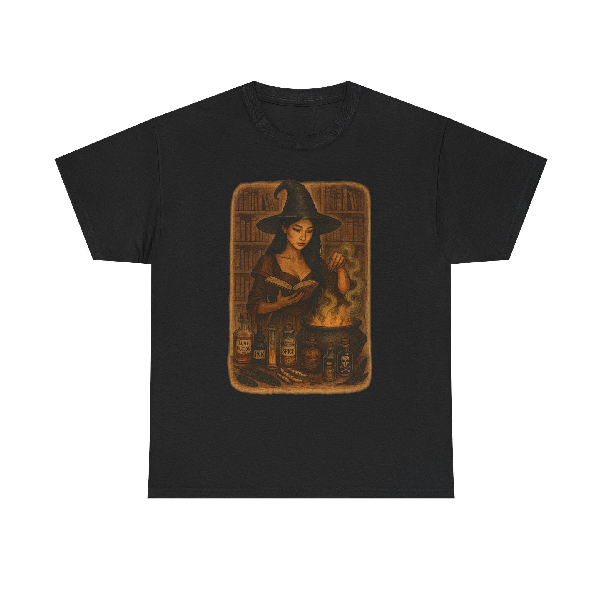 Witchy Cotton Tee - Spellbinding Character Shirt for Halloween, Dark Romance Book, Unique Graphic Tee