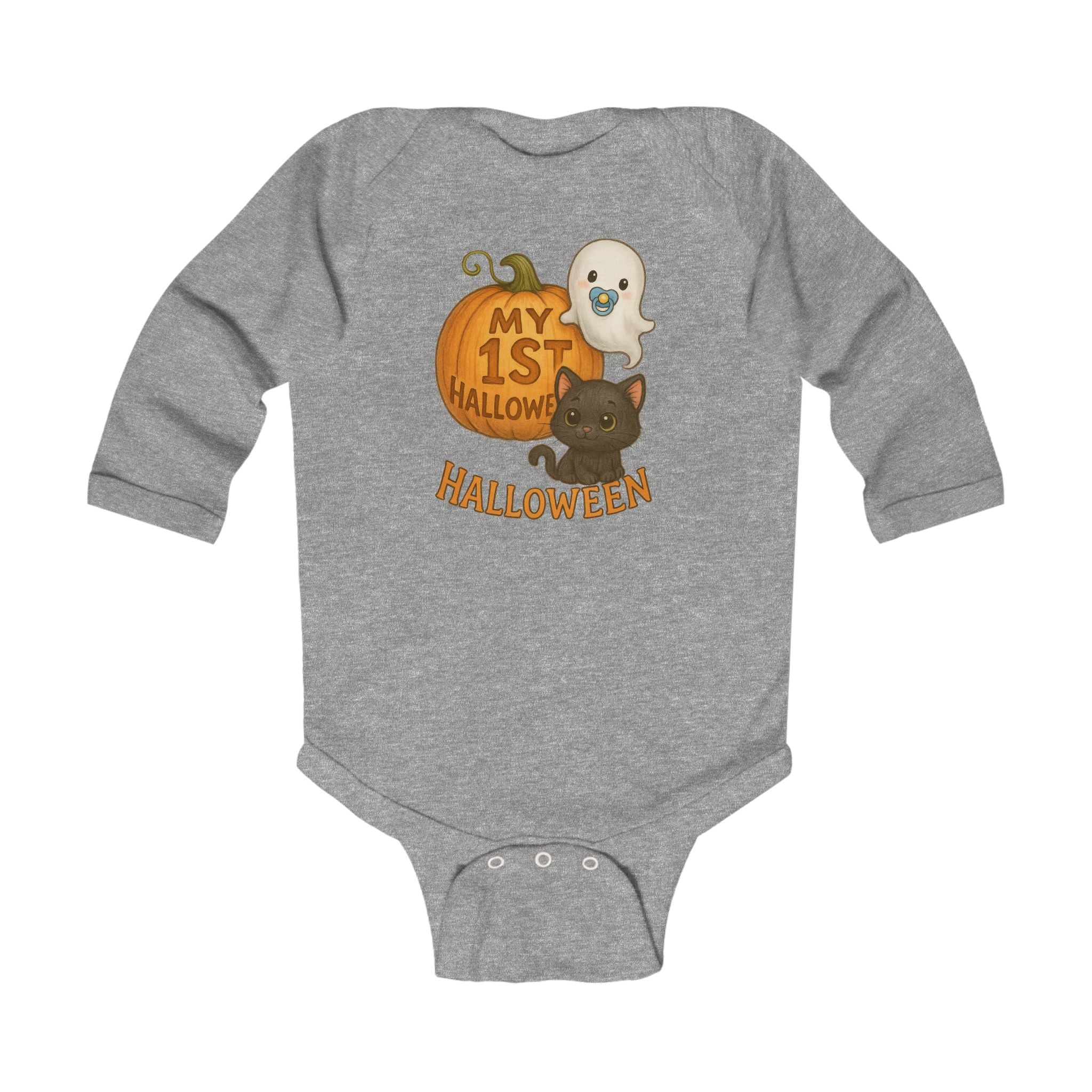My 1st Halloween Bodysuit, Infant Long Sleeve Bodysuit, Cute Halloween Baby Outfit, Baby Shower Gift