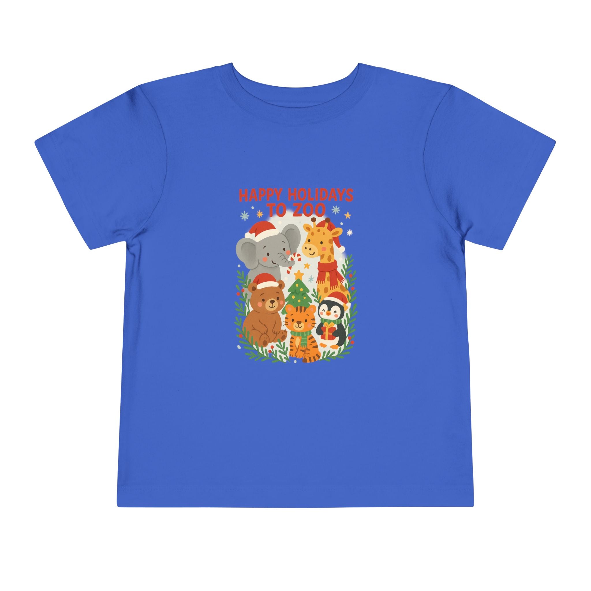 Happy Holidays to Zoo Toddler Christmas Animal T-Shirt