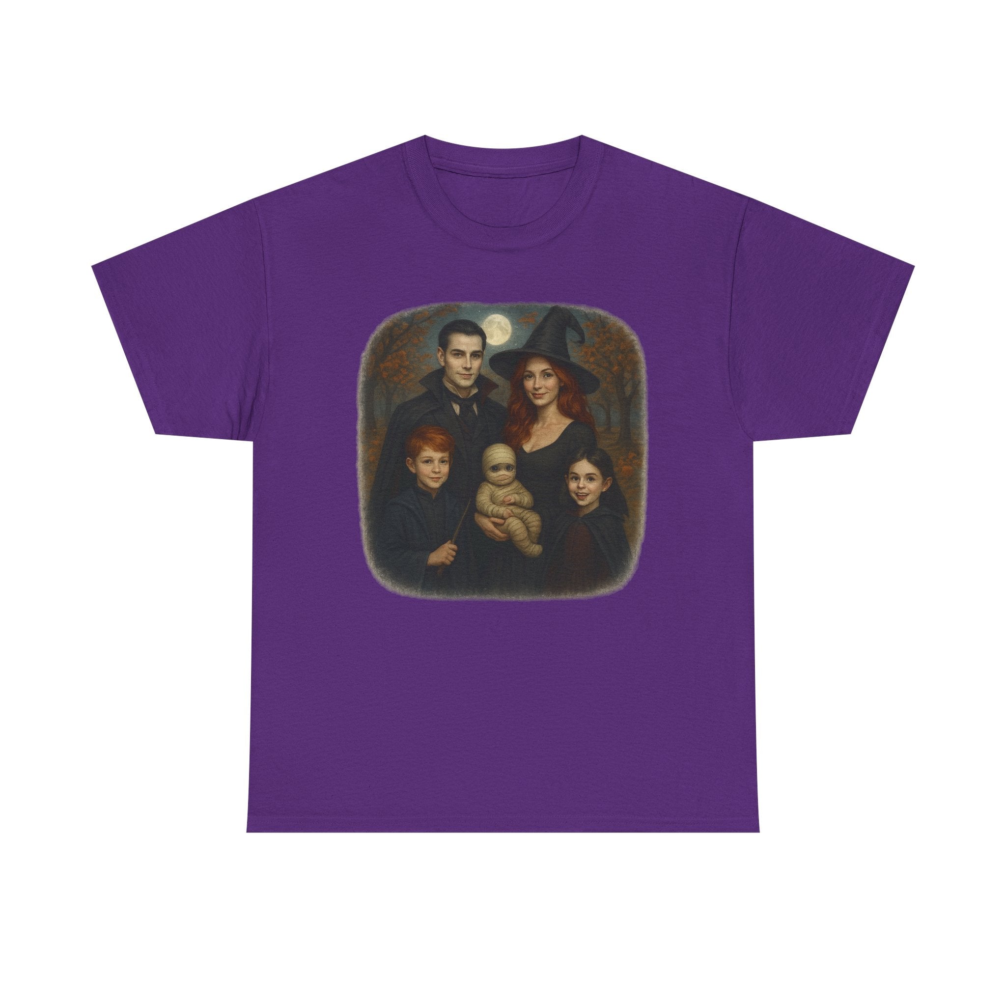 Halloween Characters Family Portrait T-Shirt Spooky Vibes Photoshoot