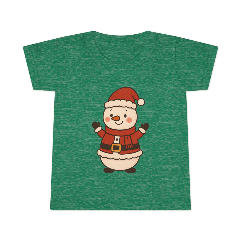 Toddler T-Shirt Santa Snowman Christmas Tee for Kids