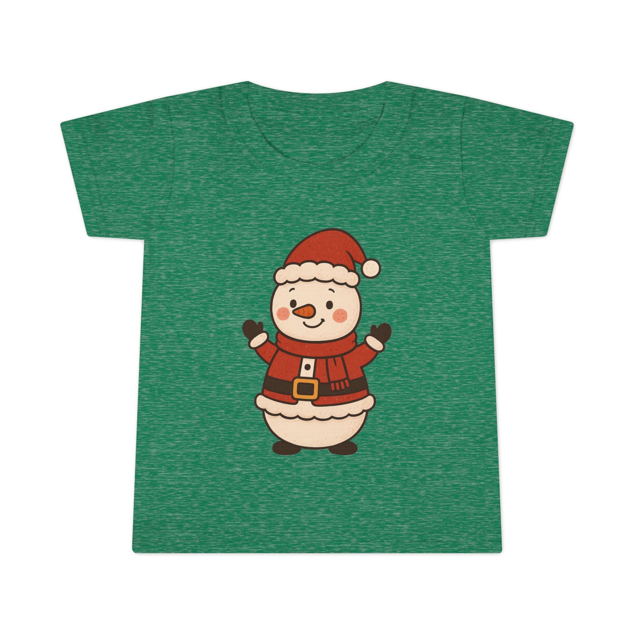 Toddler T-Shirt Santa Snowman Christmas Tee for Kids