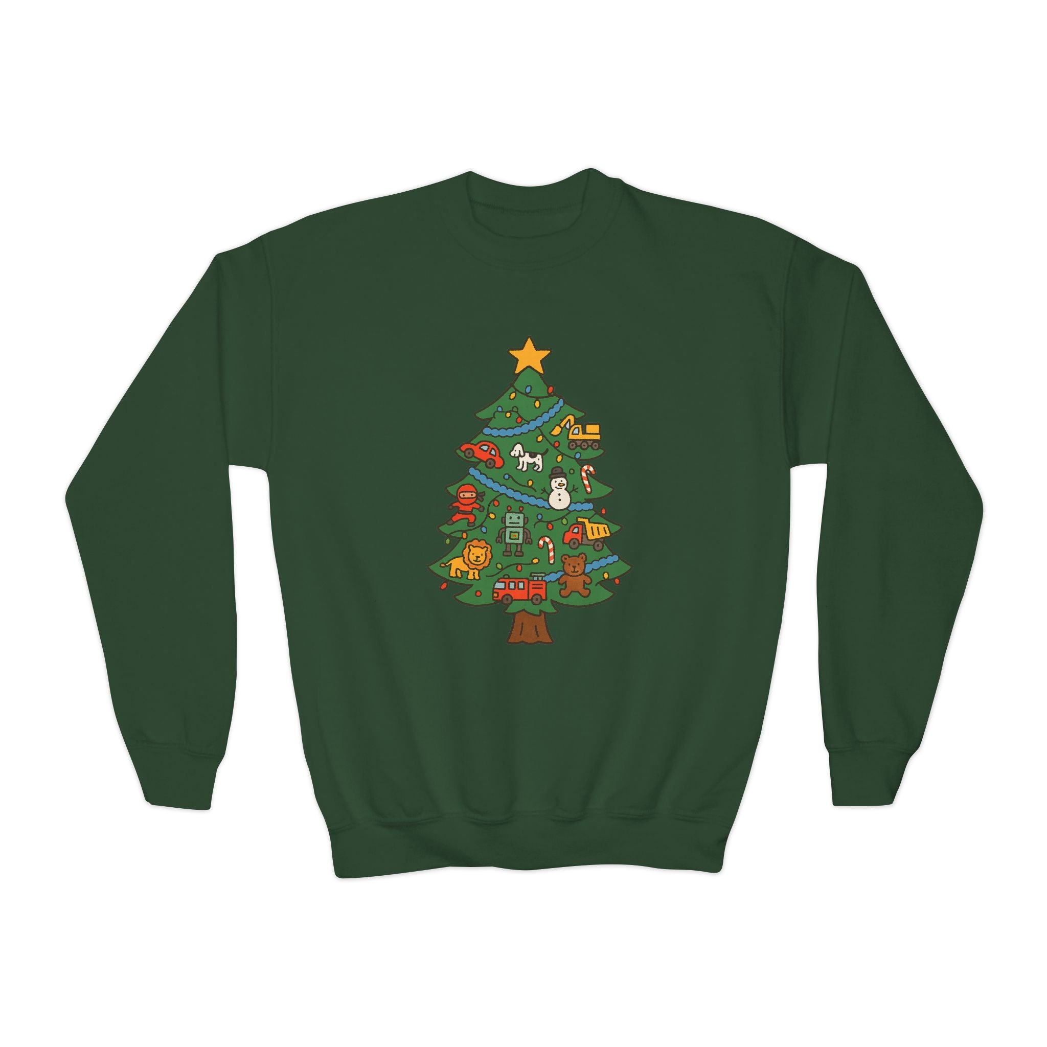 Christmas Holiday Tree Festive Boys Toys Kids Sweatshirt