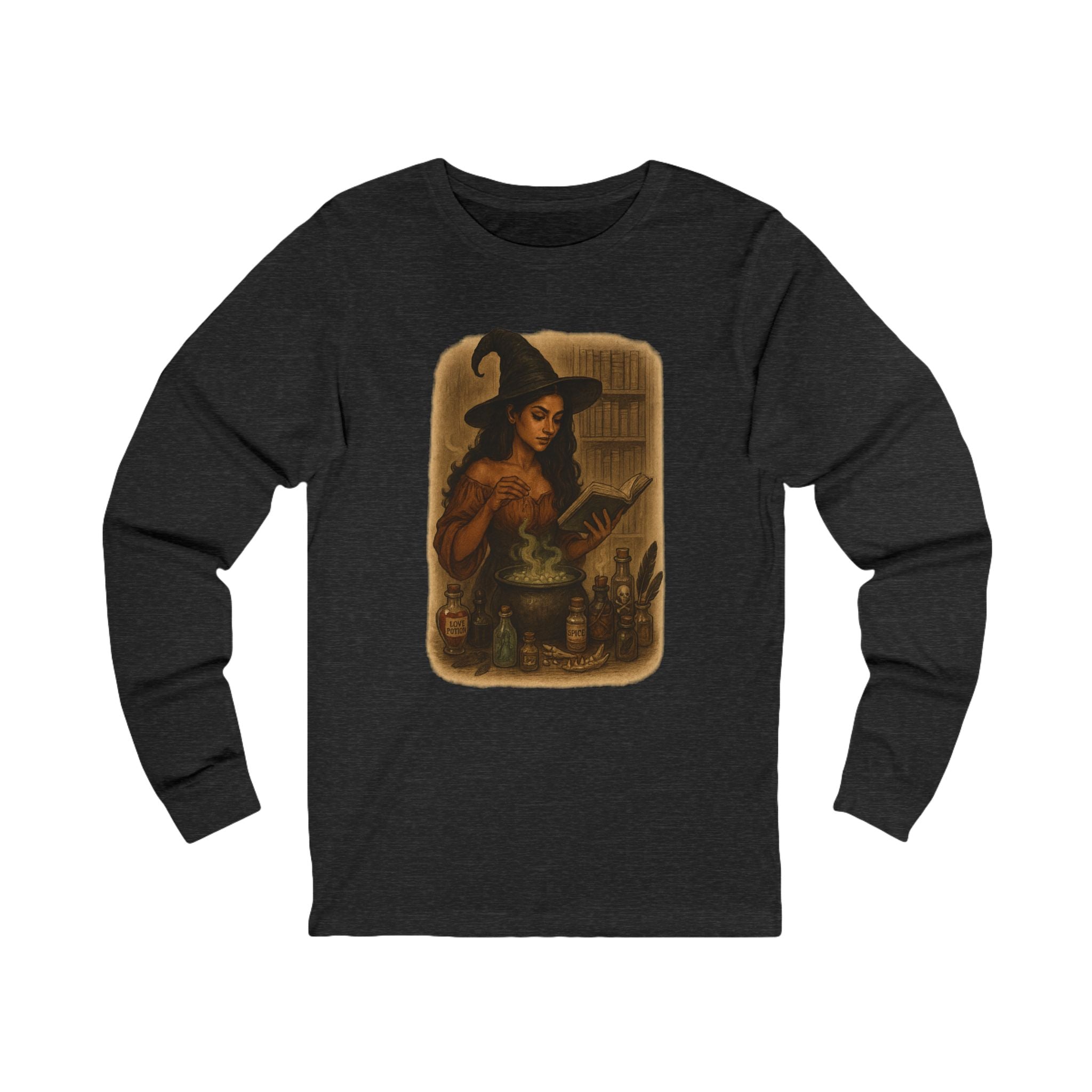 Witchy Long Sleeve Tee - Spooky Season Apparel, Halloween Shirt, Dark Romance Book, Magical Gift for Her