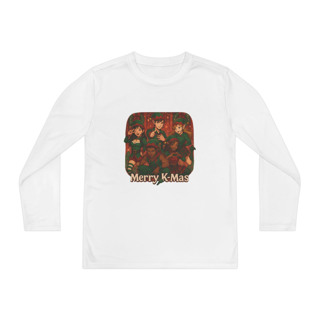 Merry K-Mas K Pop Christmas Holiday Youth Long Sleeve Tee