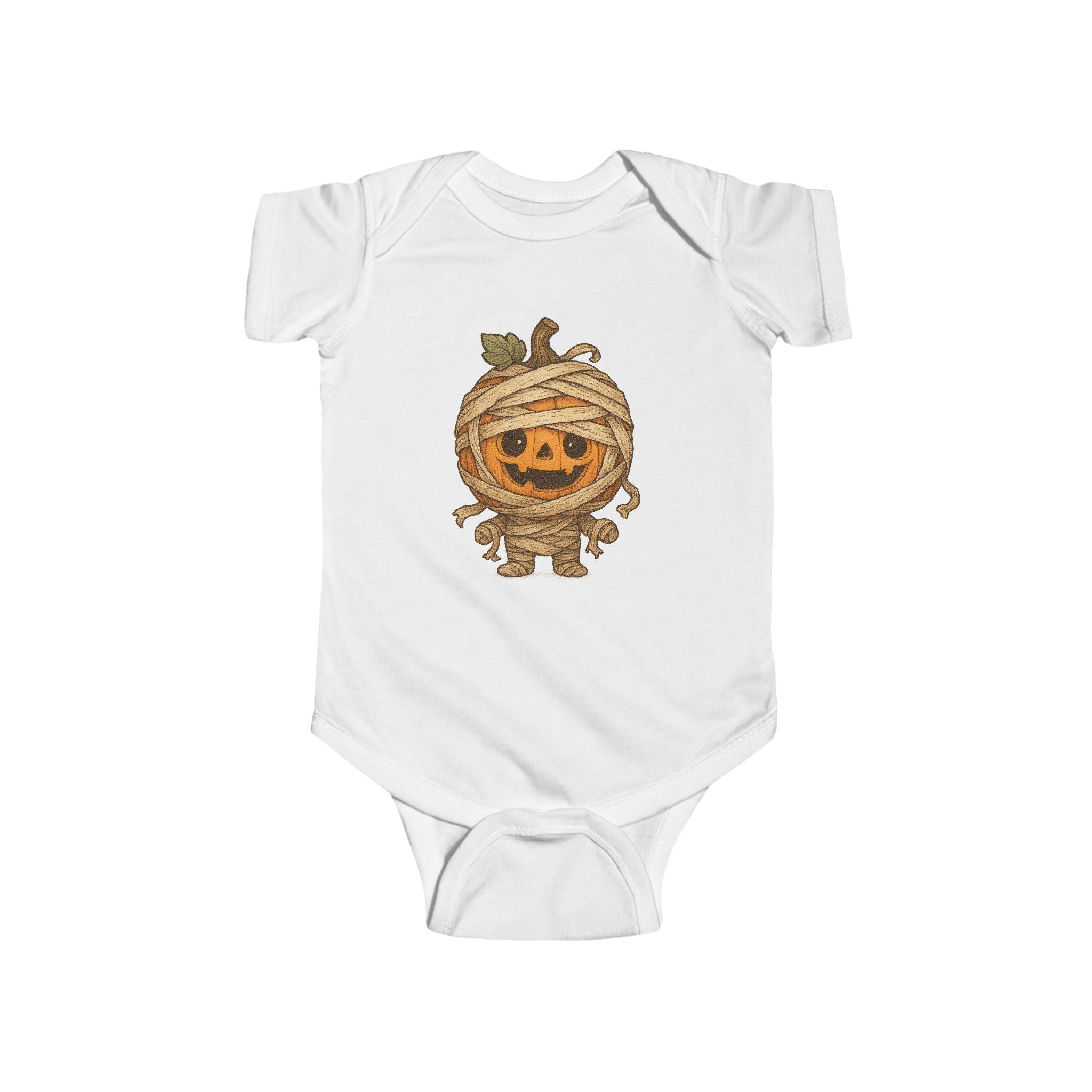 Adorable Halloween Infant Bodysuit, Cute Baby Costume, Pumpkin Mummy Onesie, Baby Shower Gift