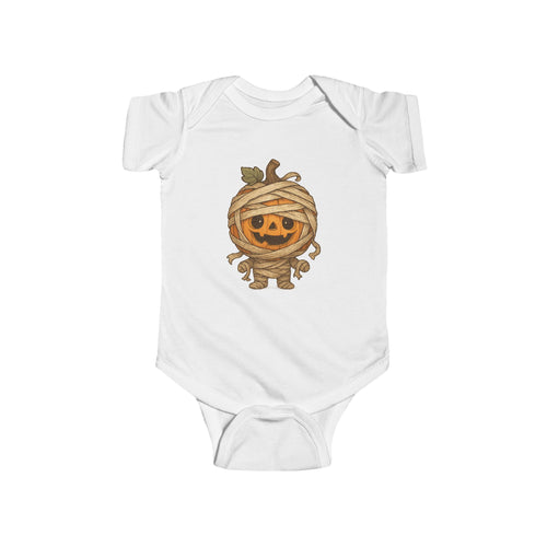 Adorable Halloween Infant Bodysuit, Cute Baby Costume, Pumpkin Mummy Onesie, Baby Shower Gift