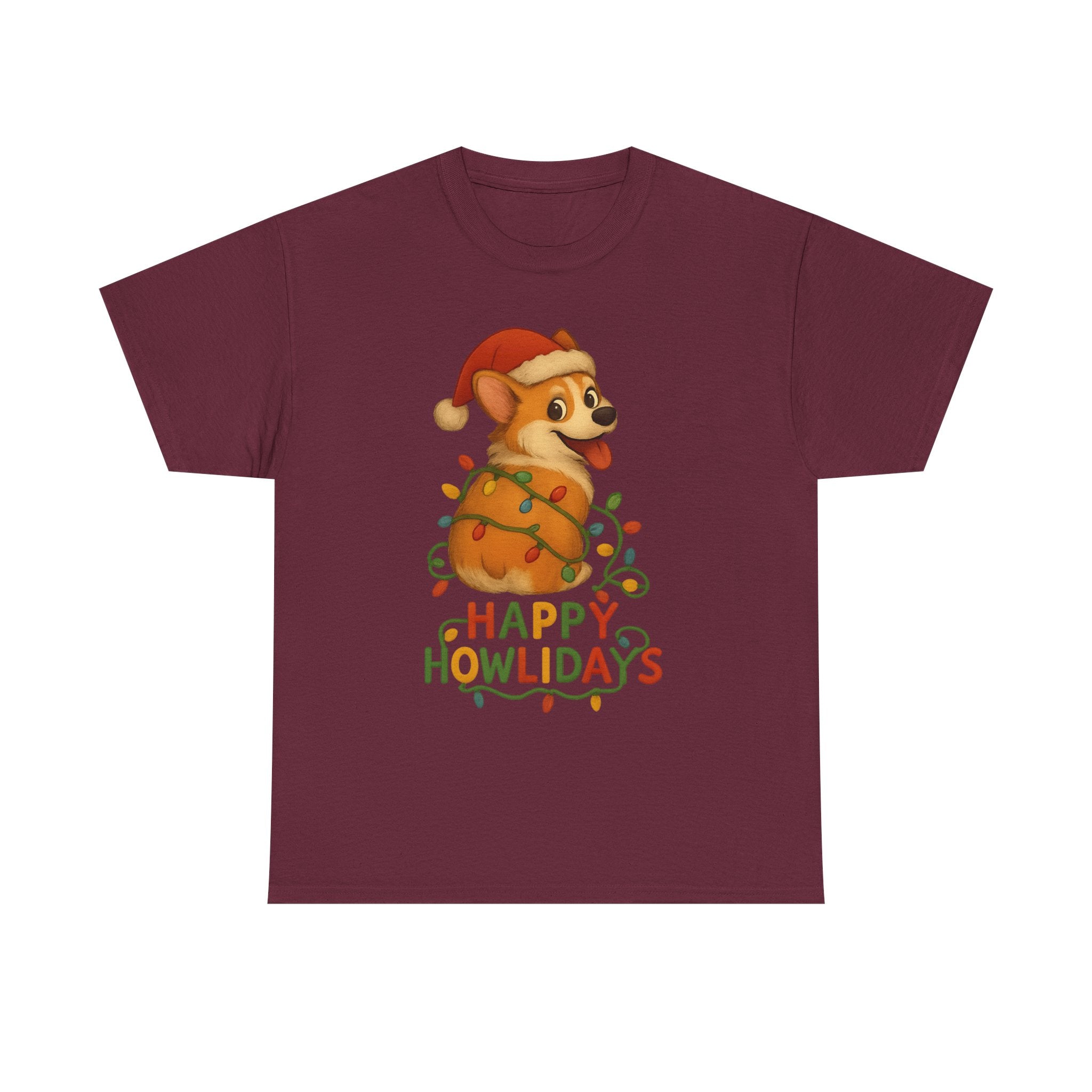 Happy Howlidays Corgi Christmas Holiday T Shirt