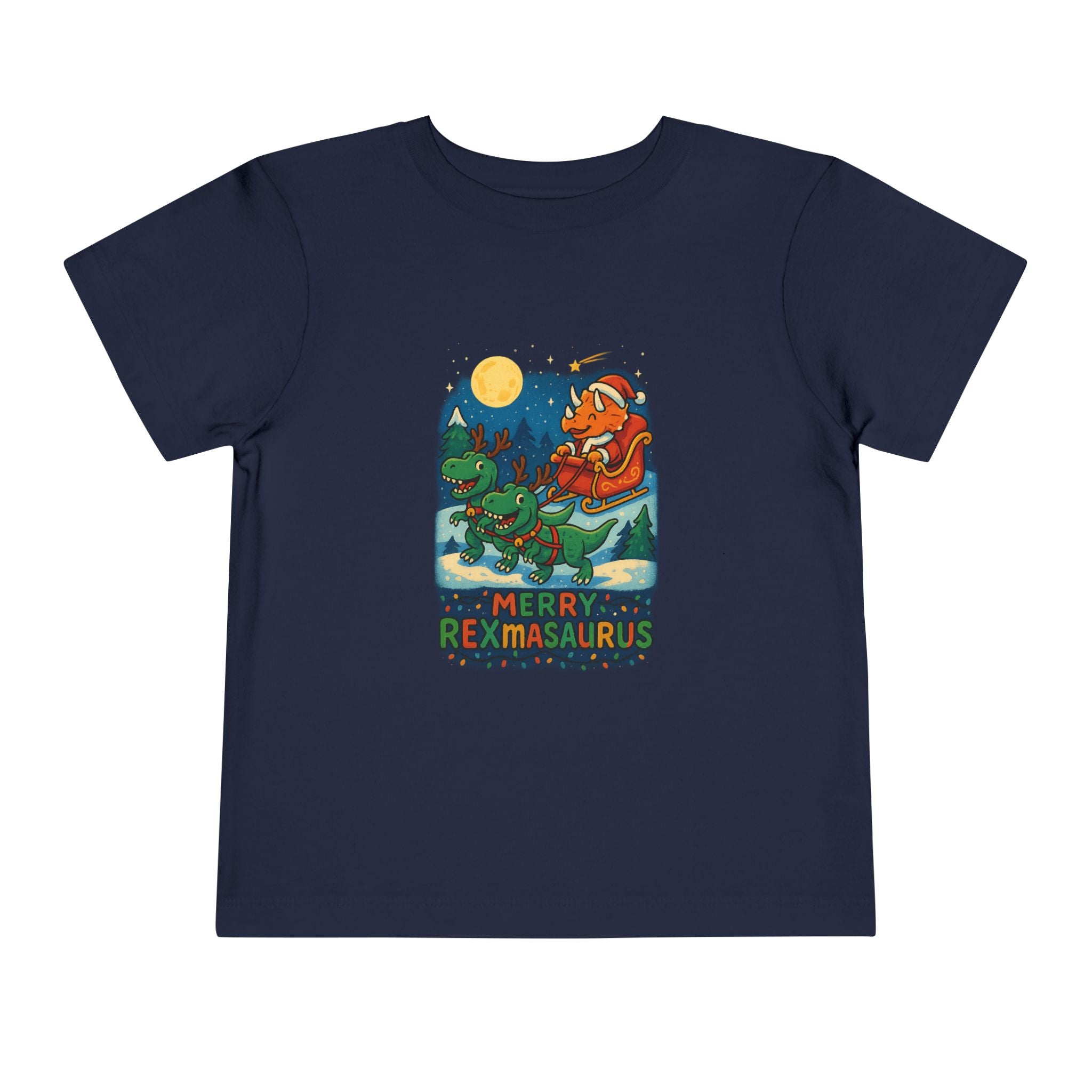 Merry Rexmasaurus Toddler T-Shirt Santa Dinosaur Reindeer Christmas Tee