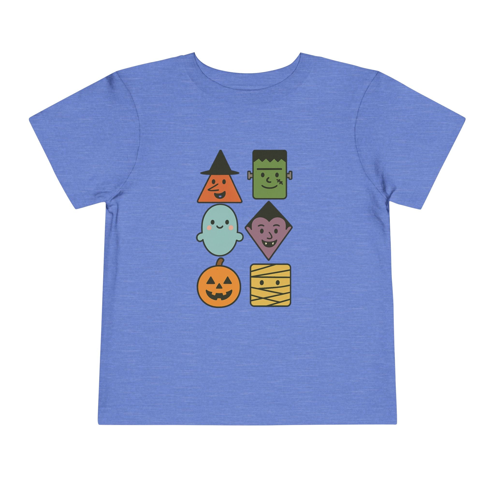 Halloween Character Cute Shapes Toddler Tee