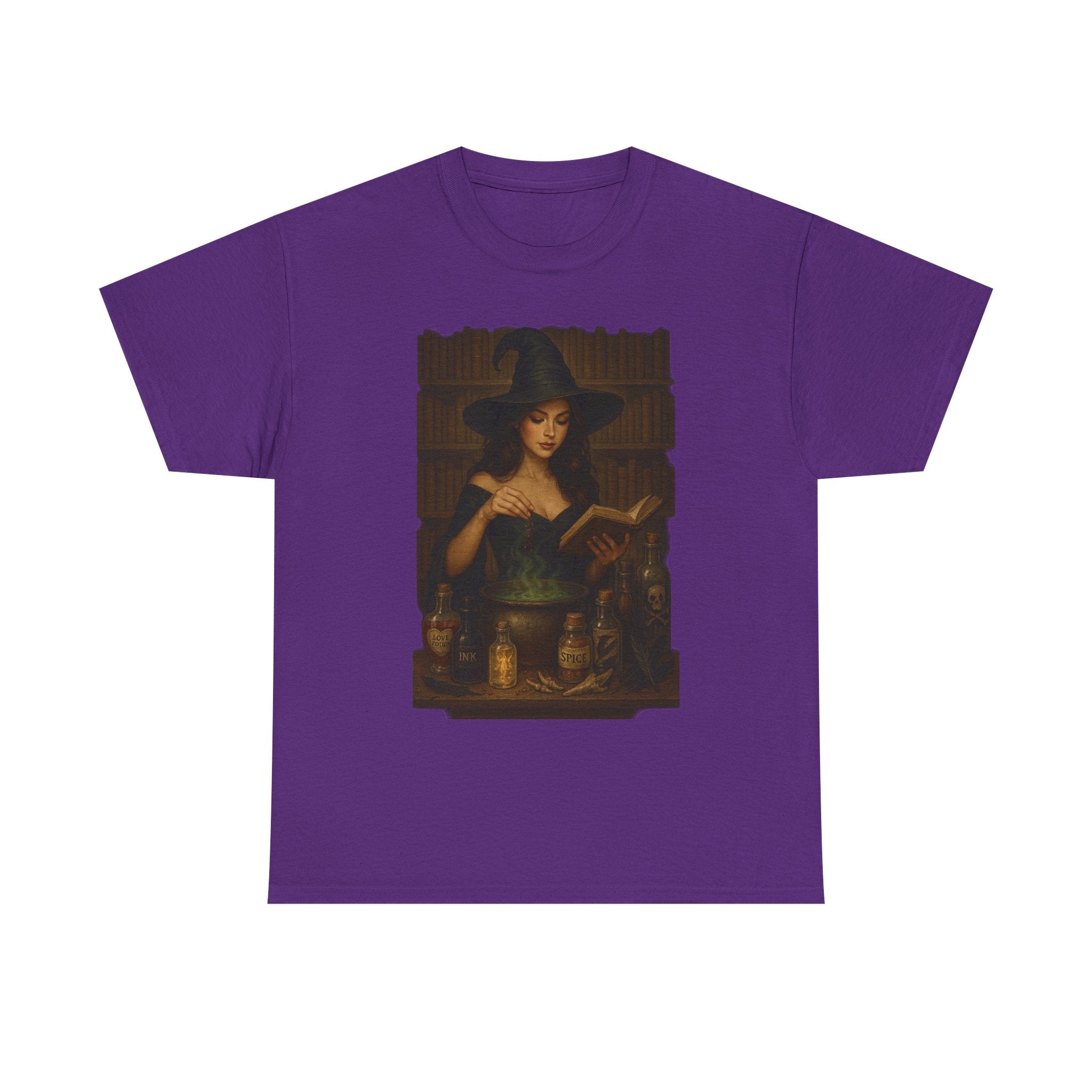 Witchy Reading Tee, Halloween Gift, Unisex T-Shirt, Book Lover Apparel, Magical Vibe, Spooky Season Fashion