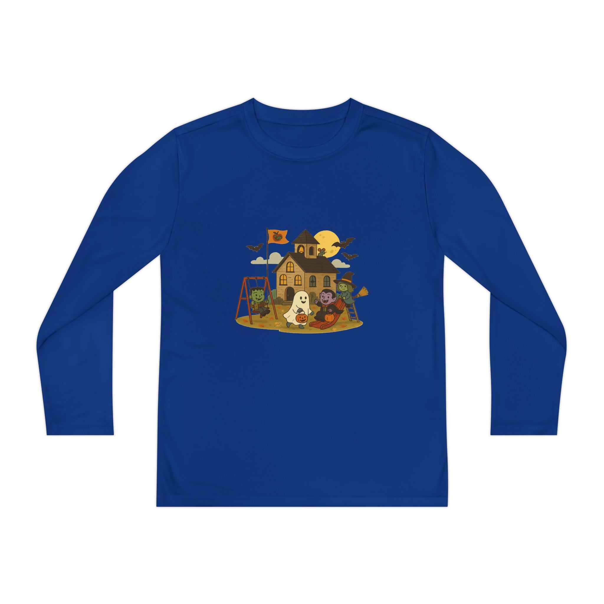 Youth Long Sleeve Adventure Tee, Kids Outdoor T-Shirt, Playtime Shirt, Gift for Boys & Girls, Fall Fashion, Halloween Party Wear
