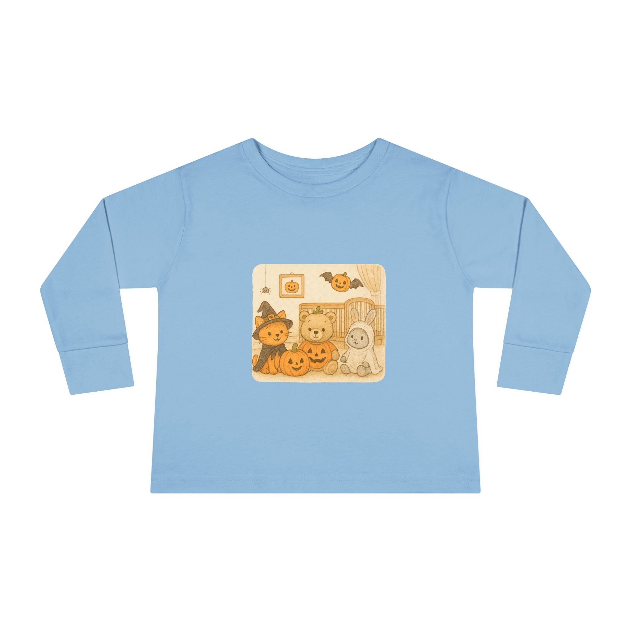 Adorable Toddler Halloween Long Sleeve Tee, Kids Pumpkin Shirt, Cute Fall Apparel, Halloween Party Wear