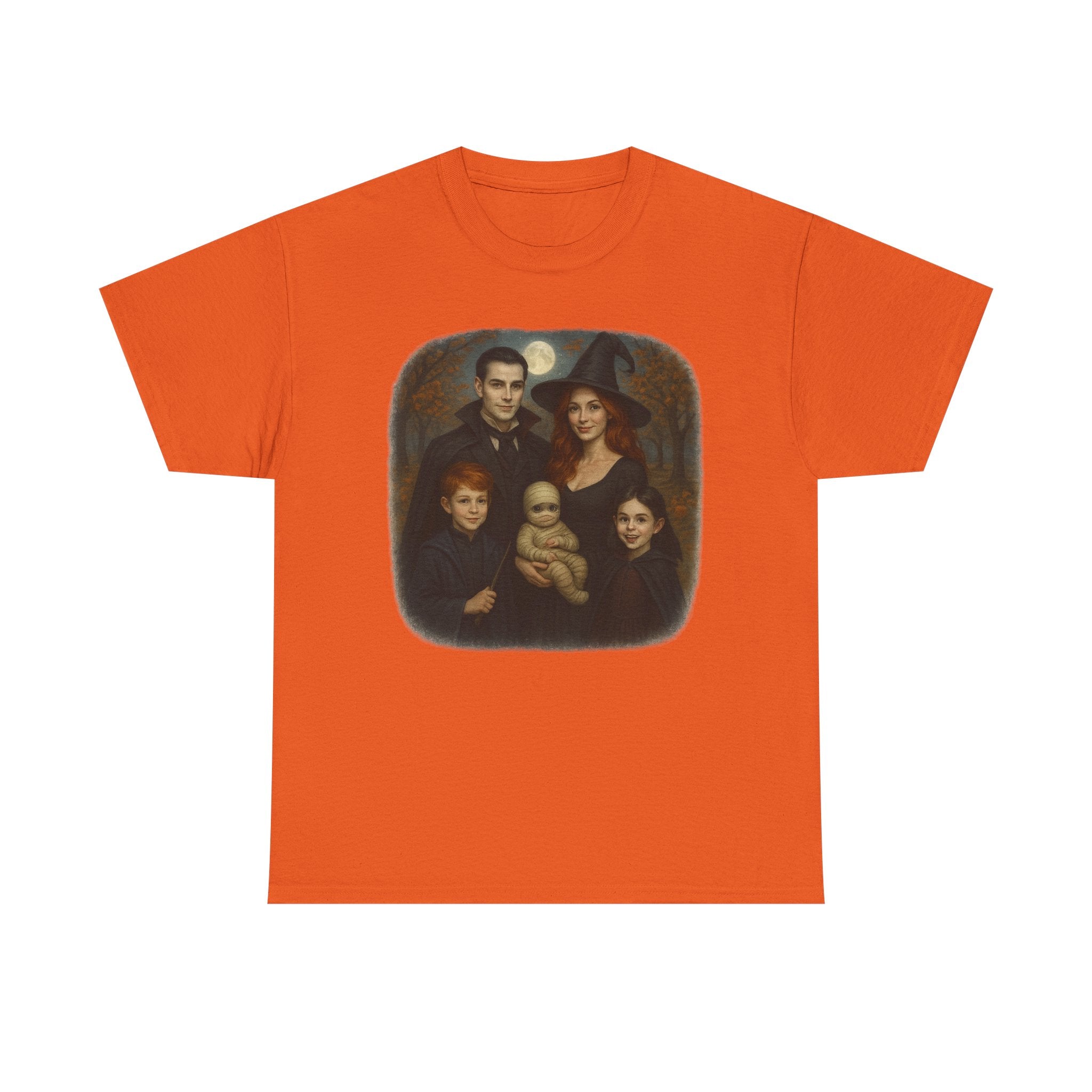 Halloween Characters Family Portrait T-Shirt Spooky Vibes Photoshoot