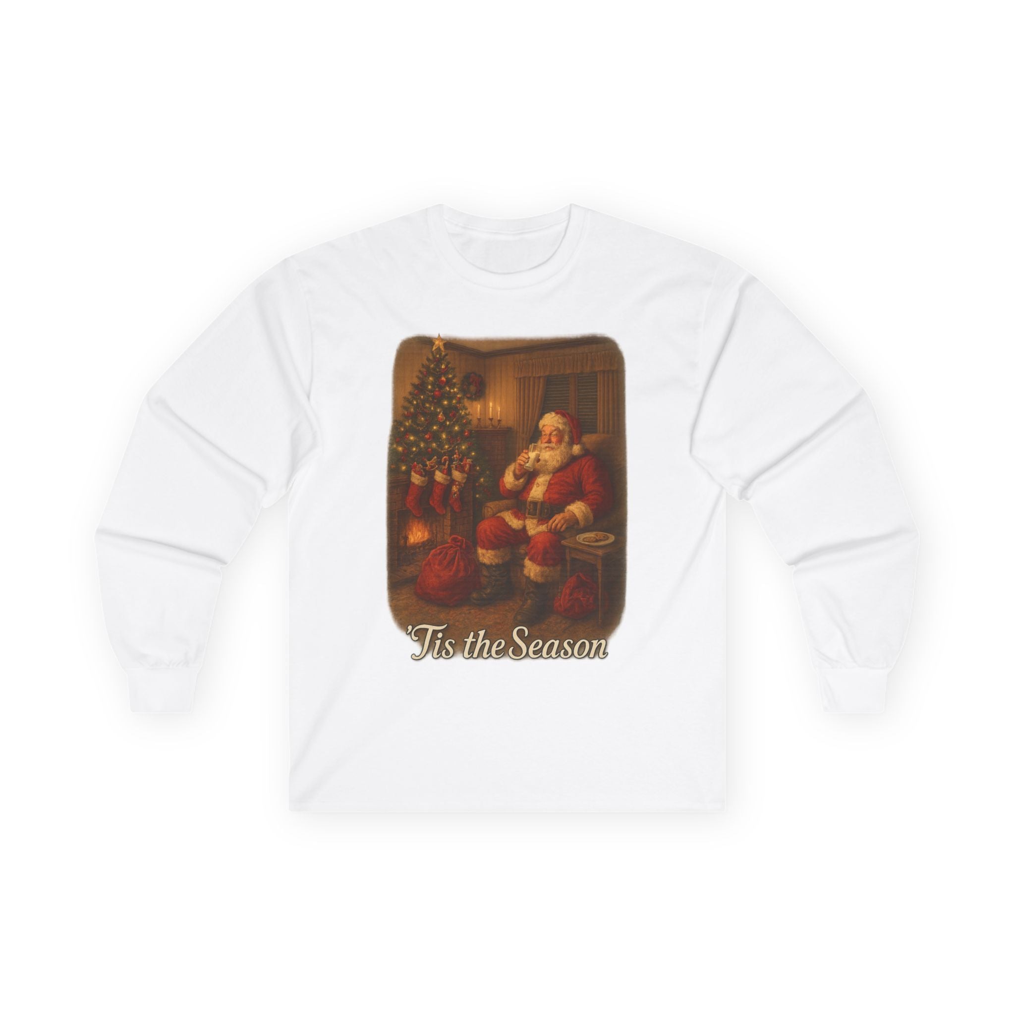 Vintage Nostalgic Christmas Santa Clause Long Sleeve Tee