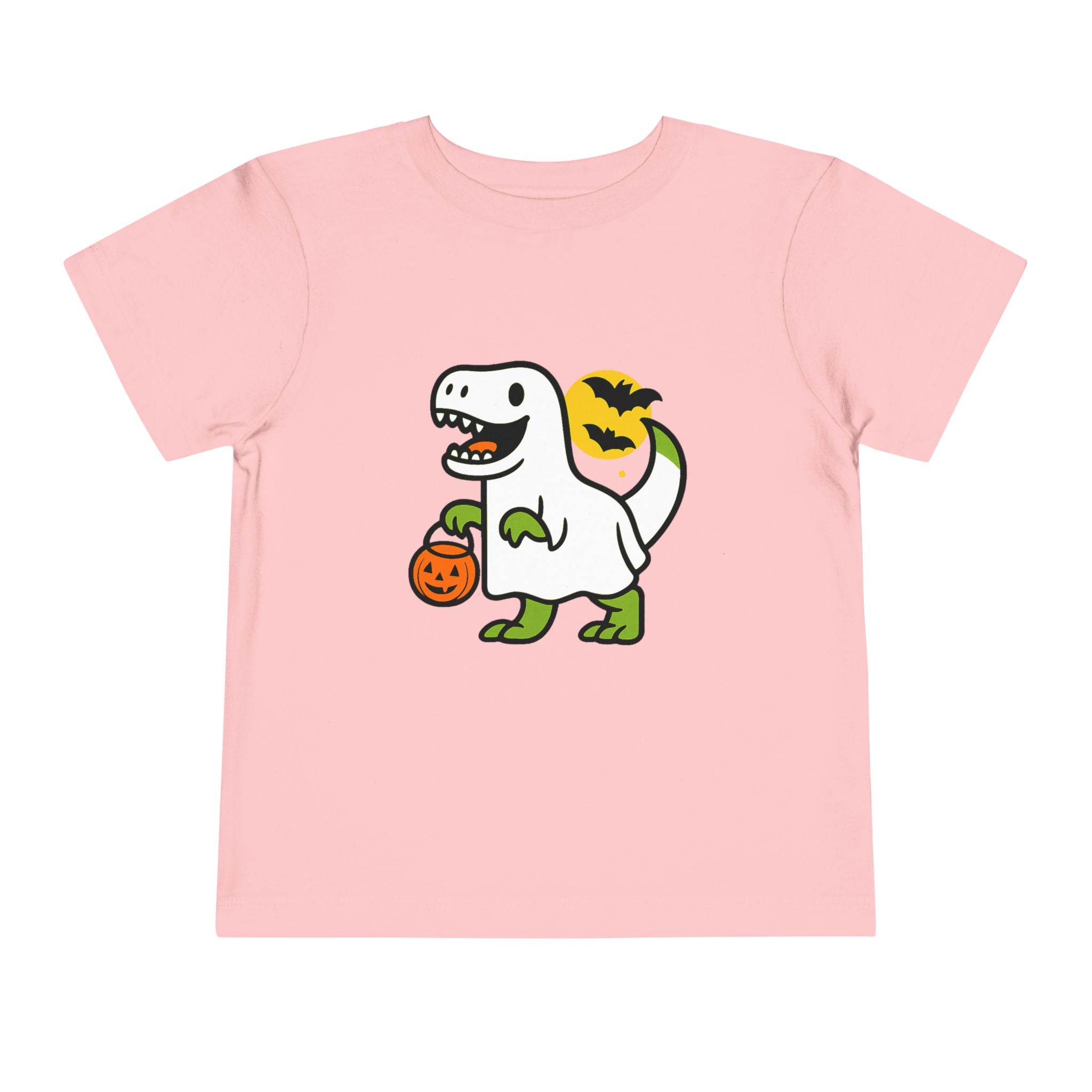 Cute Dinosaur Ghost Halloween Toddler Tee, T-shirt, Trick or Treat