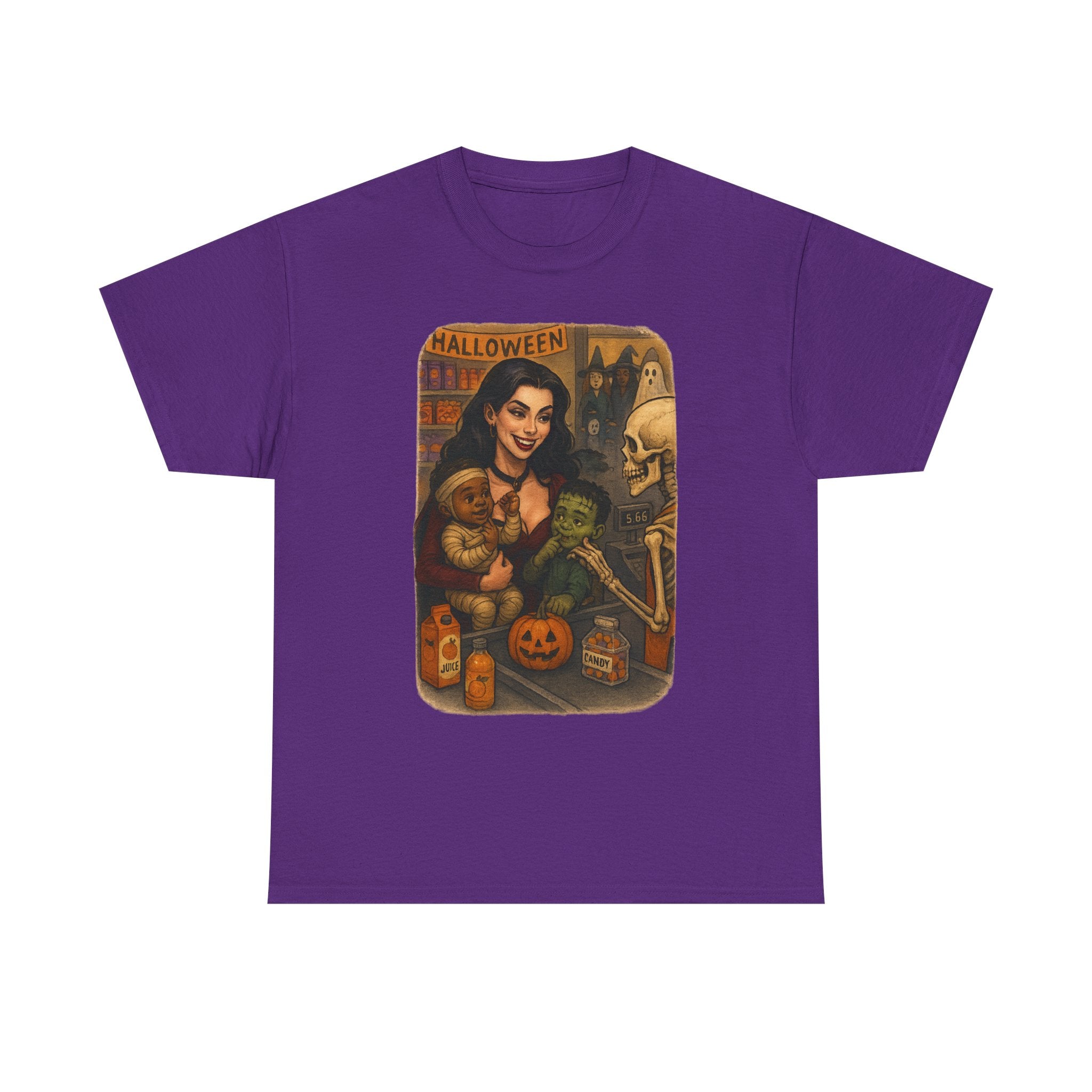 Vintage Halloween Unisex Heavy Cotton Tee, Mama, Mommy Daily life