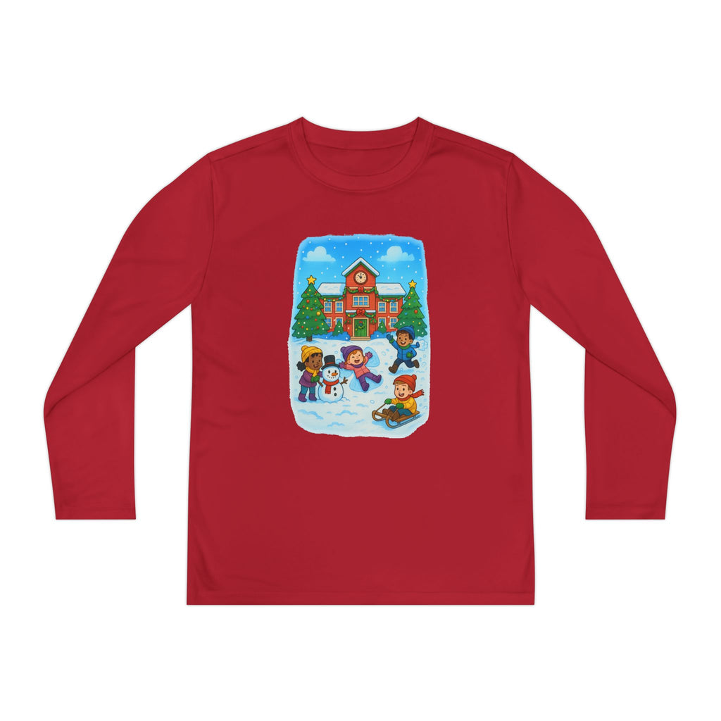 Winter Wonderland School Recess Playground Holiday Kids Long Sleeve Tee