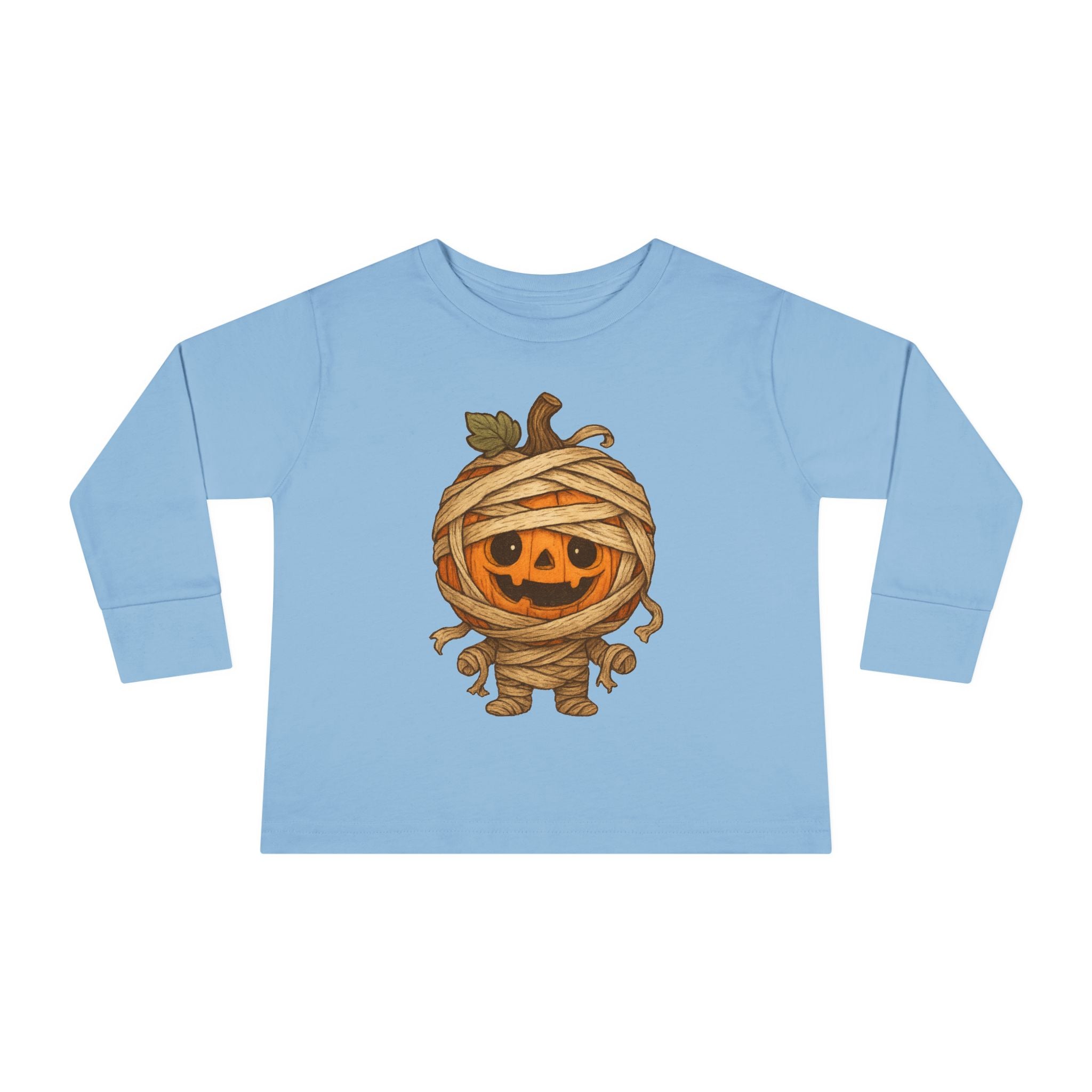 Mummy Pumpkin Toddler Long Sleeve Tee - Cute Halloween Shirt for Kids, Fall Outfit