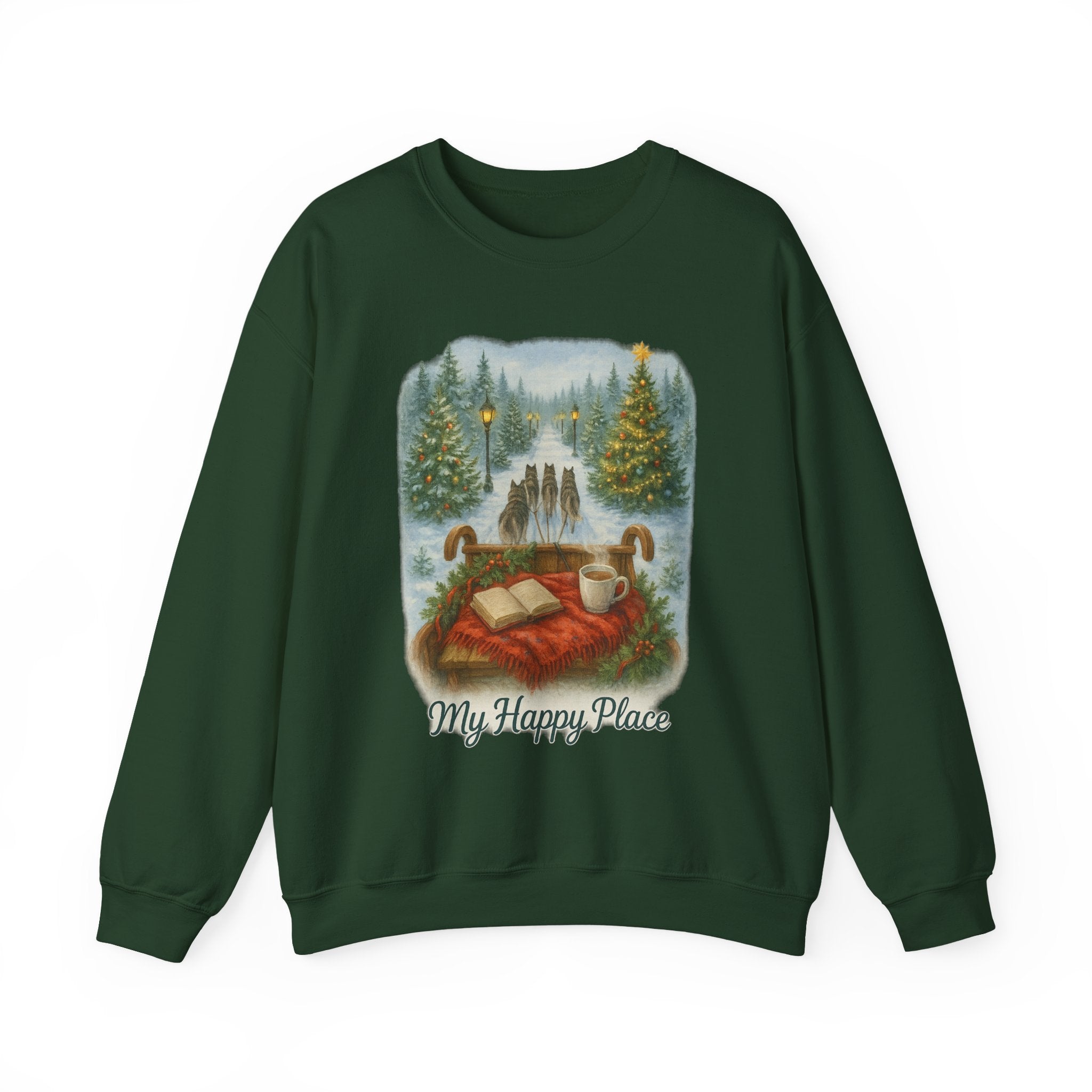 Christmas Tree Farm - 'My Happy Place' Sled Dog Sweatshirt