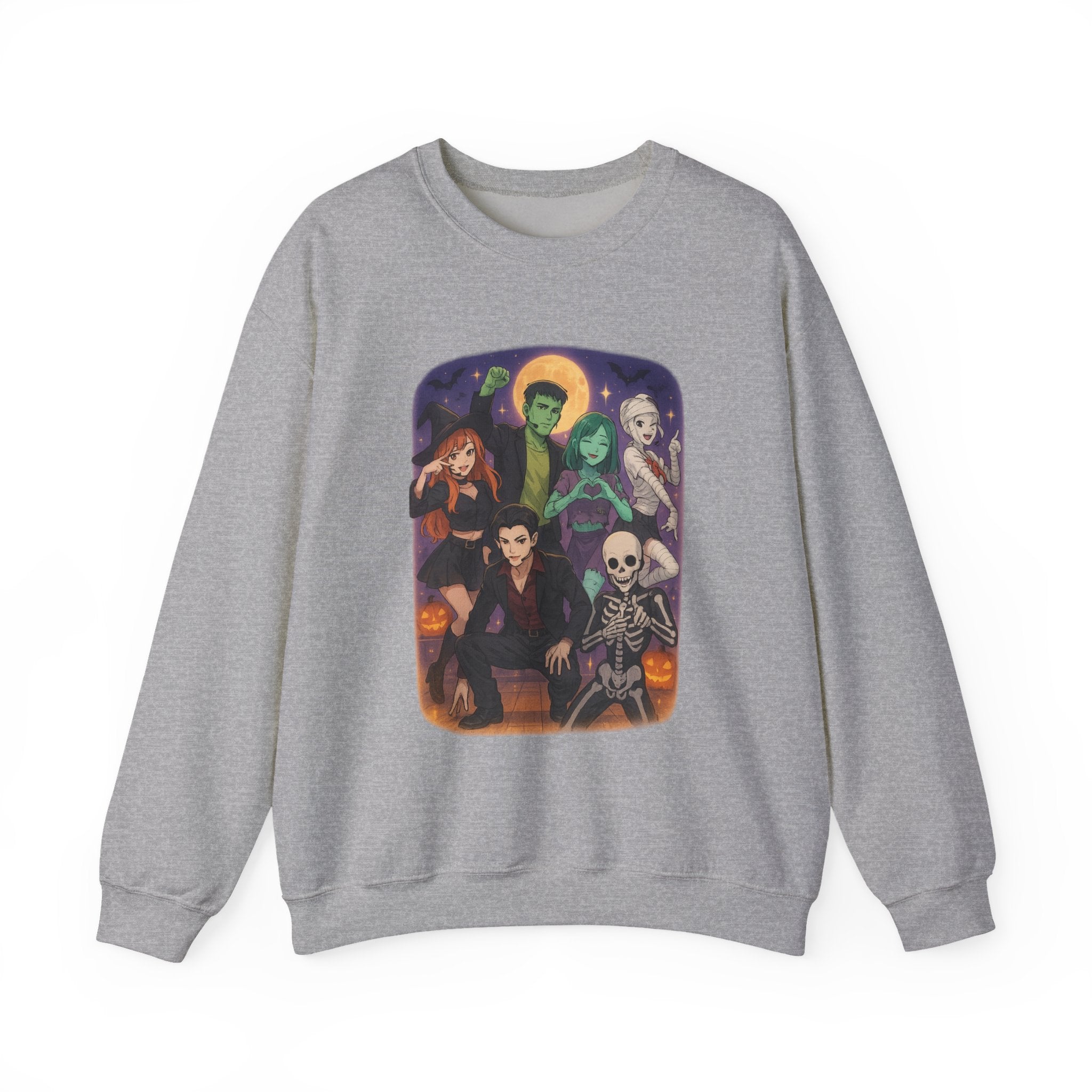 K Pop, Anime, Spooky Character Sweatshirt - Halloween Gift, Crewneck Pullover, Cozy Fall Apparel, Unisex Design, Halloween Party Wear