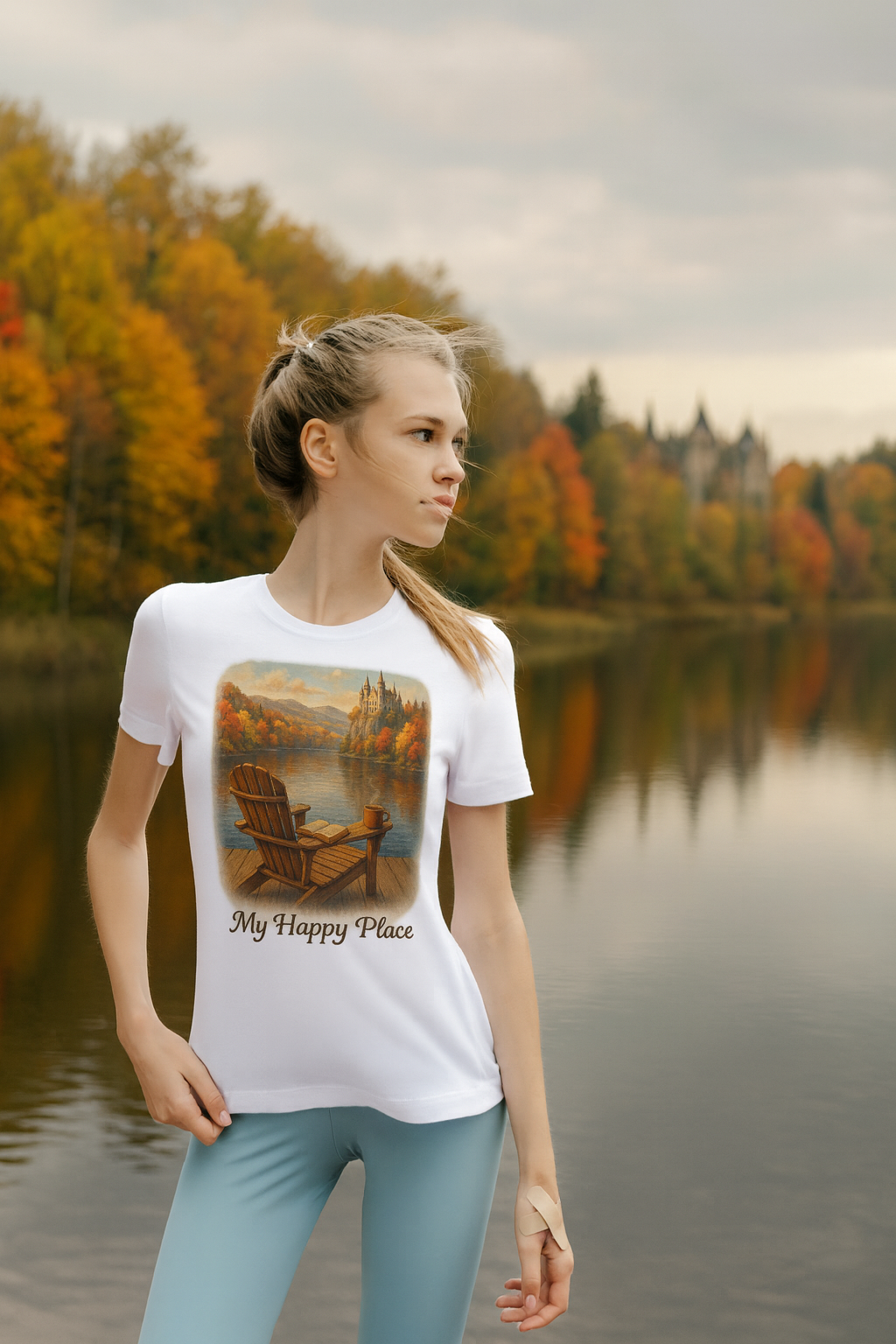 My Happy Place Unisex Heavy Cotton Tee | Perfect for Gifts, Book Lovers, Magic Autumn and Fall